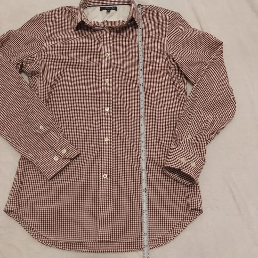 Banana Republic Non-Iron Tailored Slim Fit Size Small Plaid